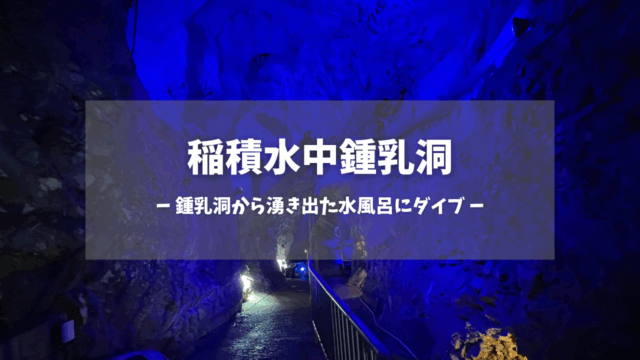 大分県「稲積水中鍾乳洞」の訪問レポートです
